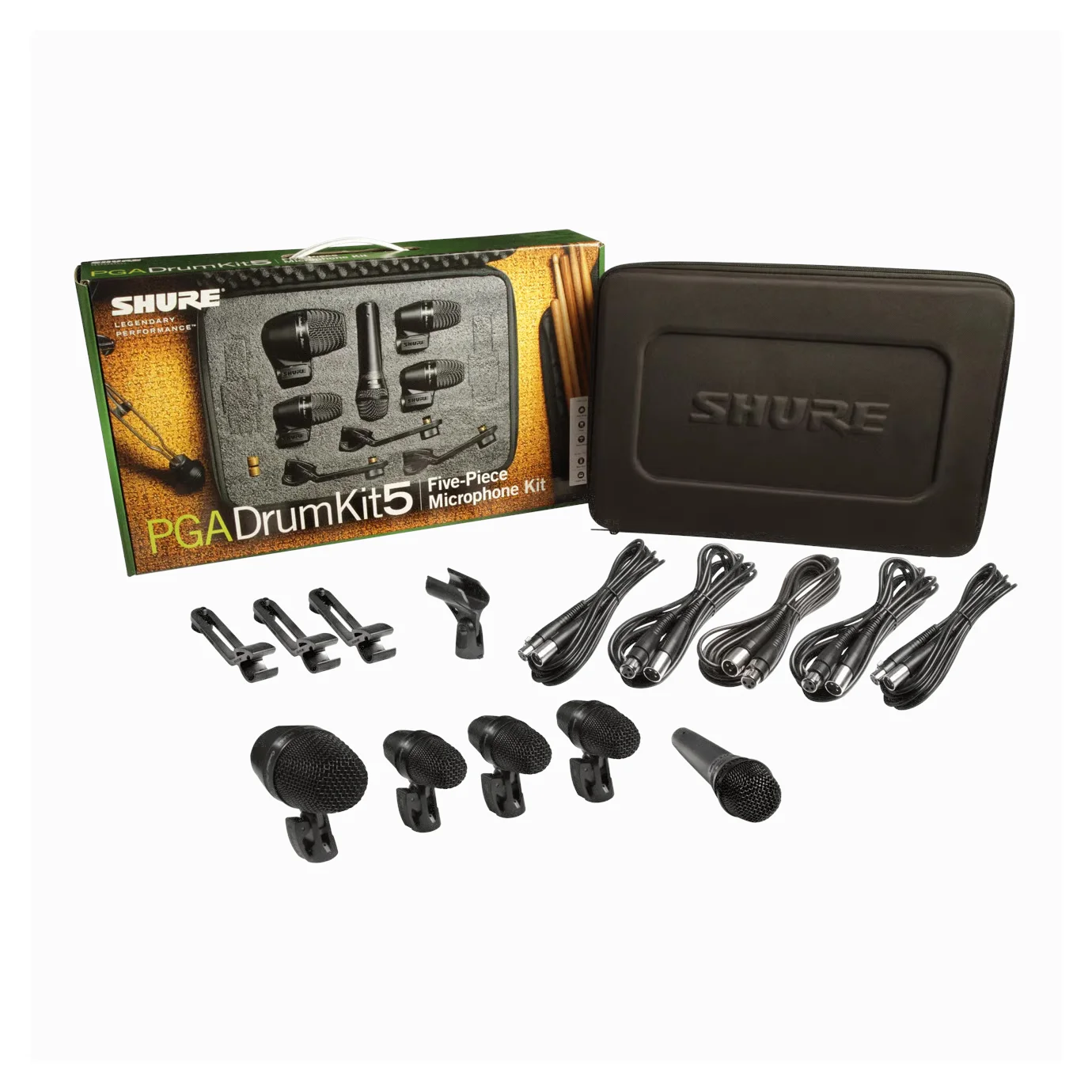 SET DE MICROFONOS SHURE PGADRUMKIT5