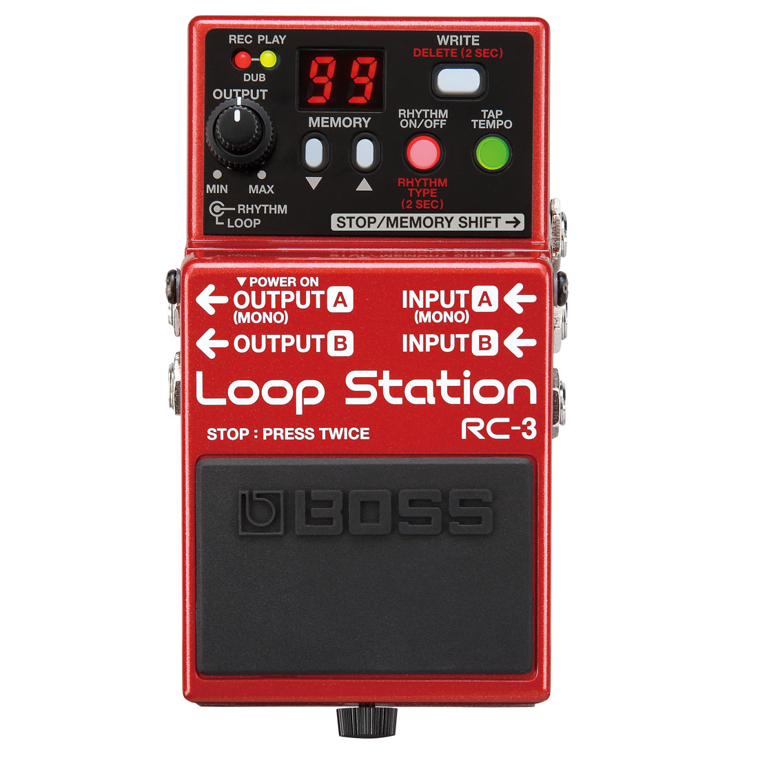 pedal de loop boss RC3 para guitarra bajo y teclado
