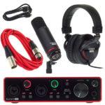 SET DE GRABACIÓN FOCUSRITE SCARLETT 2I2 STUDIO 3RA GEN