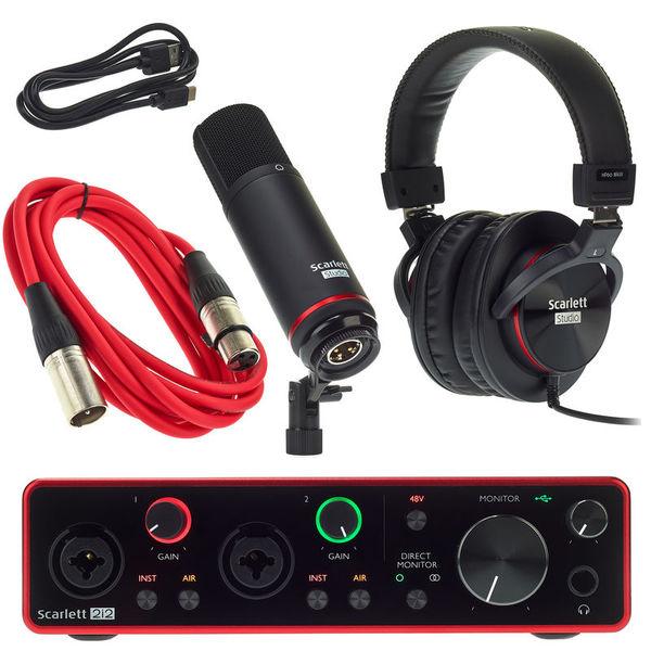 SET DE GRABACIÓN FOCUSRITE SCARLETT 2I2 STUDIO 3RA GEN