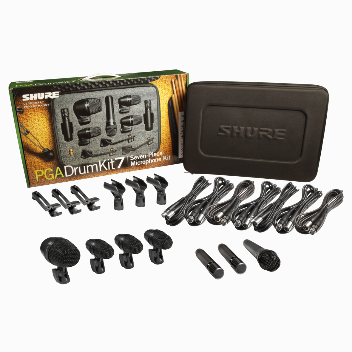 SET DE MICROFONOS P/BATERÍA SHURE PGADRUMKIT7