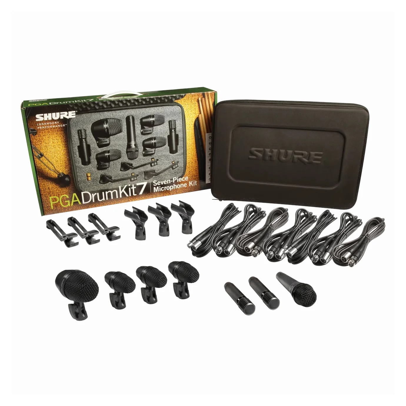 SET DE MICRÓFONOS PARA BATERÍA SHURE PGADRUMKIT7