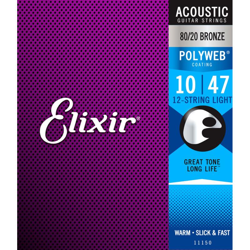 ENCORDADO ACÚSTICA 12 CUERDAS ELIXIR POLYWEB